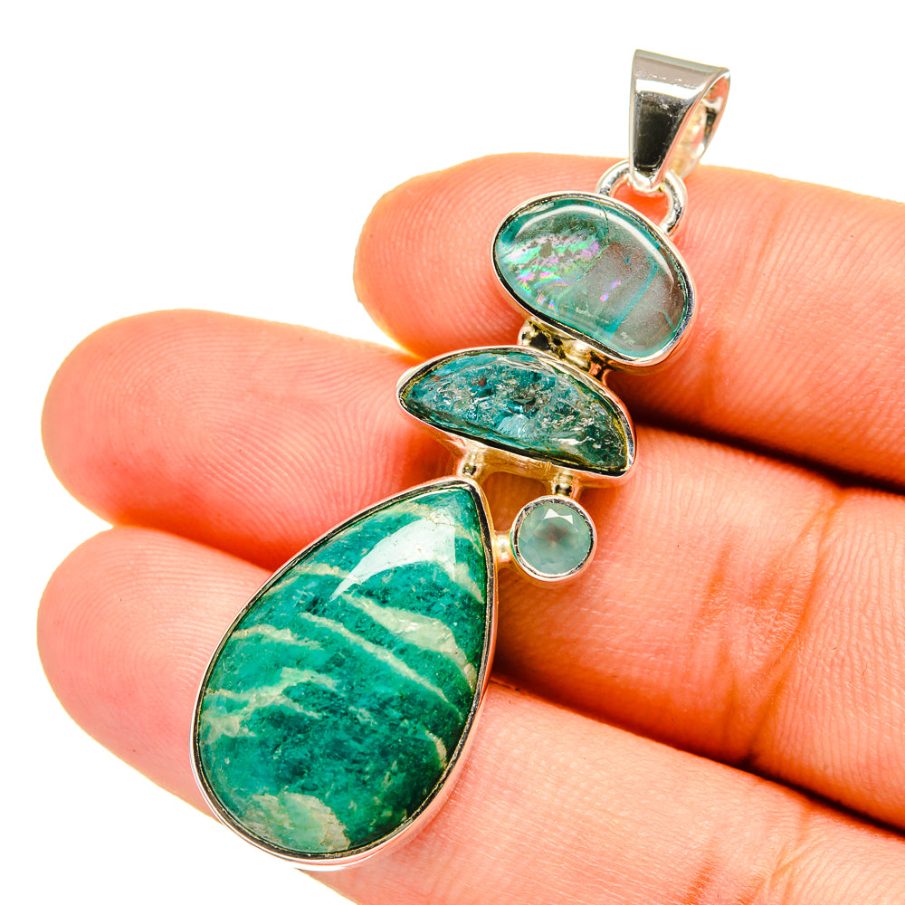 Amazonite Pendants handcrafted by Ana Silver Co - PD12910