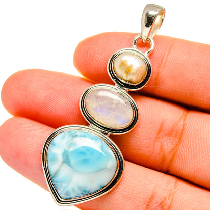 Larimar Pendants handcrafted by Ana Silver Co - PD12917