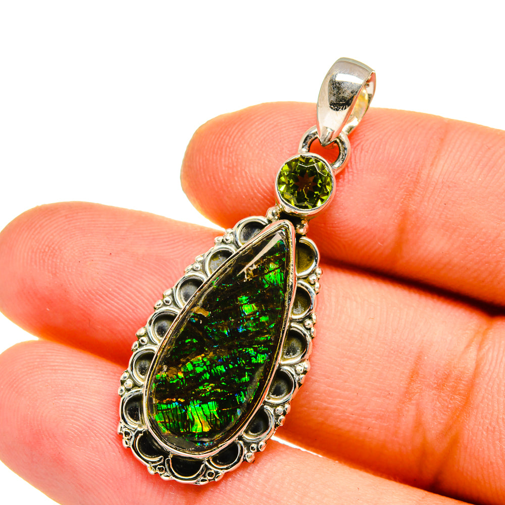Ammolite Pendants handcrafted by Ana Silver Co - PD12939