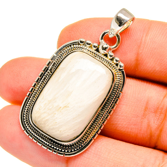 White Scolecite Pendants handcrafted by Ana Silver Co - PD12960