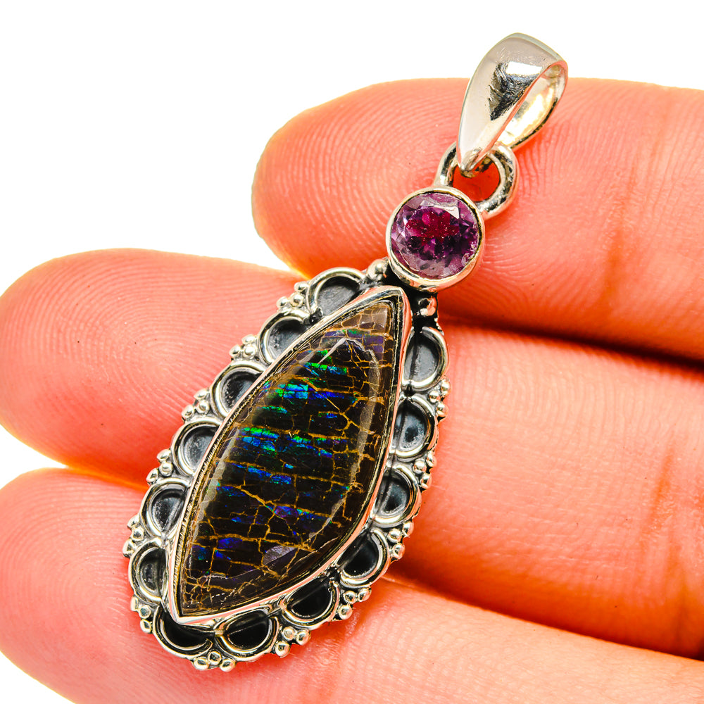 Ammolite Pendants handcrafted by Ana Silver Co - PD12977