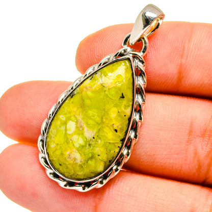 African Green Opal Pendants handcrafted by Ana Silver Co - PD12980