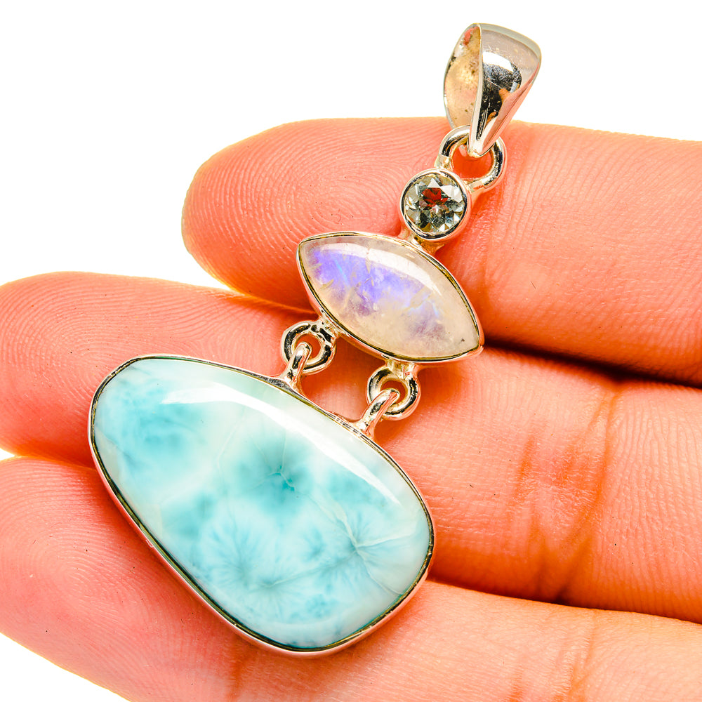 Larimar Pendants handcrafted by Ana Silver Co - PD12991