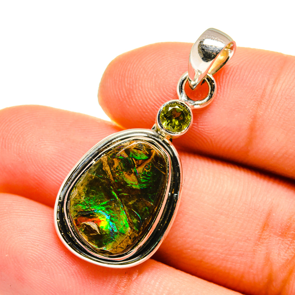 Ammolite Pendants handcrafted by Ana Silver Co - PD12995
