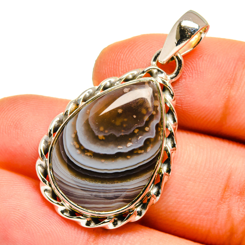 Botswana Agate Pendants handcrafted by Ana Silver Co - PD13000