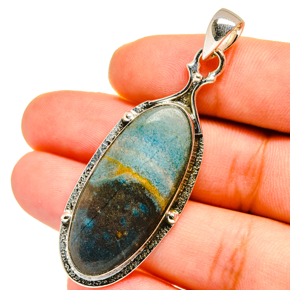 Blue Scheelite Pendants handcrafted by Ana Silver Co - PD13005