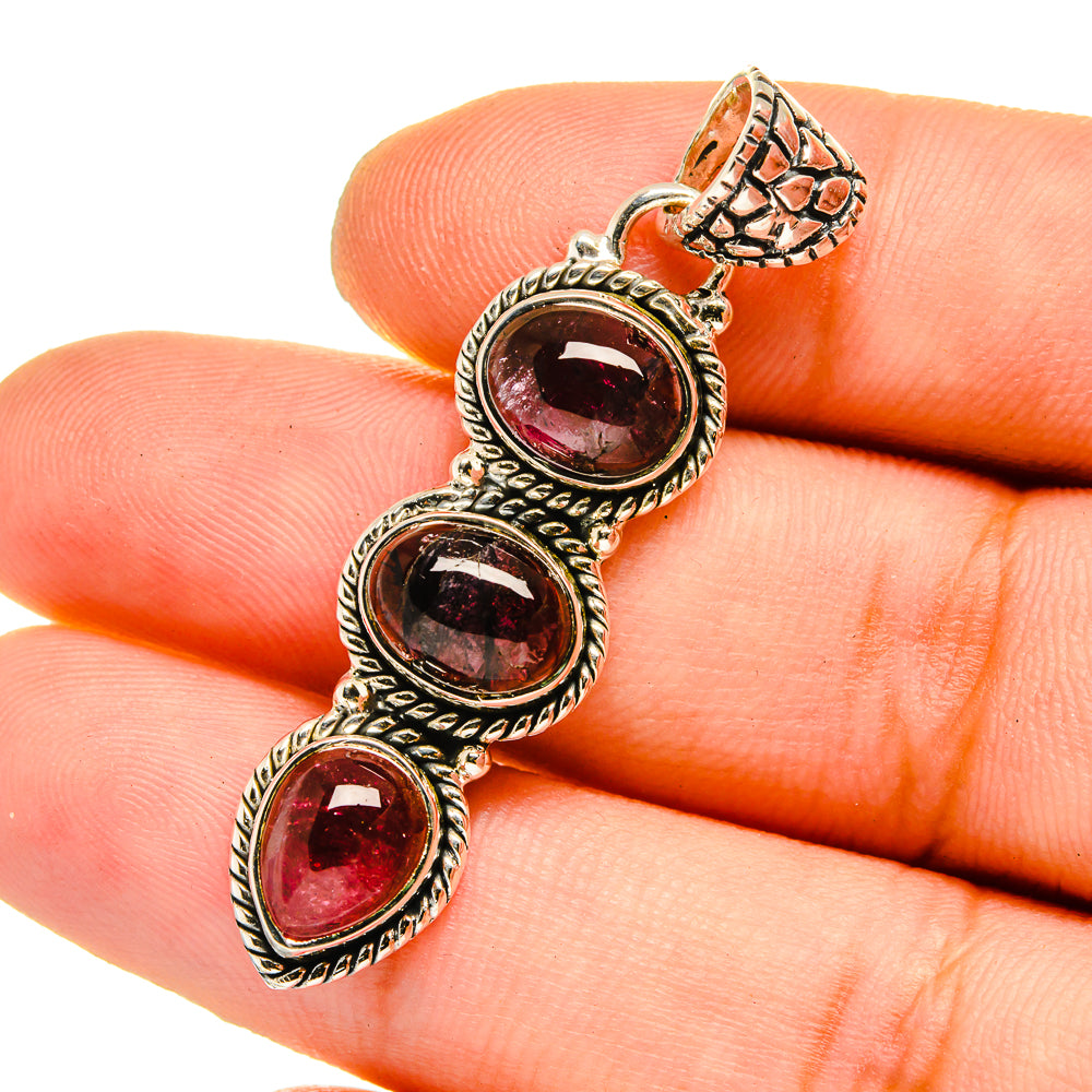 Pink Tourmaline Pendants handcrafted by Ana Silver Co - PD13010