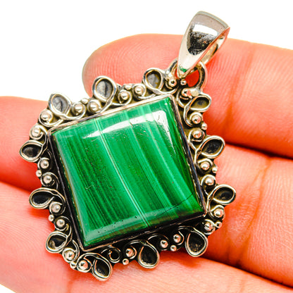 Malachite Pendants handcrafted by Ana Silver Co - PD13033