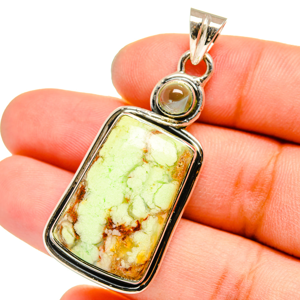 Lemon Chrysoprase Pendants handcrafted by Ana Silver Co - PD13034