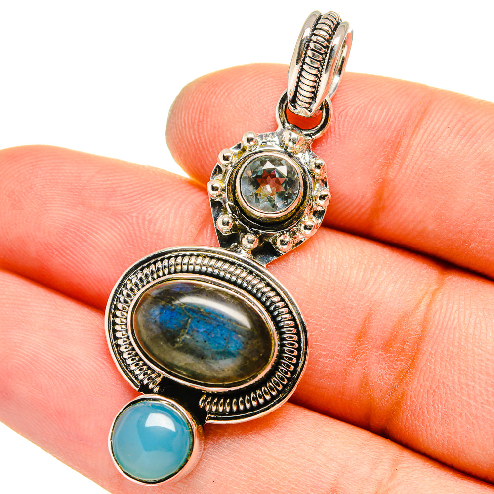 Labradorite Pendants handcrafted by Ana Silver Co - PD13036