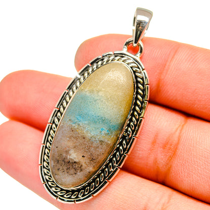 Blue Scheelite Pendants handcrafted by Ana Silver Co - PD13038