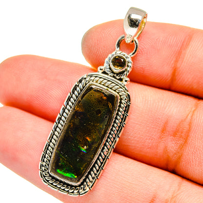 Ammolite Pendants handcrafted by Ana Silver Co - PD13039