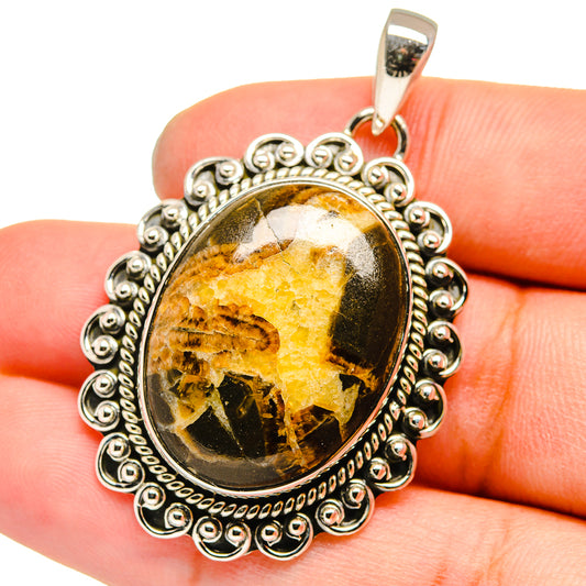 Septarian Nodule Pendants handcrafted by Ana Silver Co - PD13043