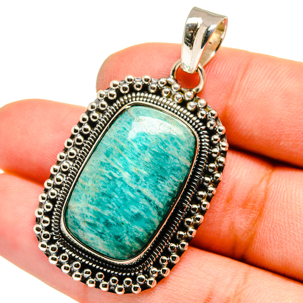 Amazonite Pendants handcrafted by Ana Silver Co - PD13047