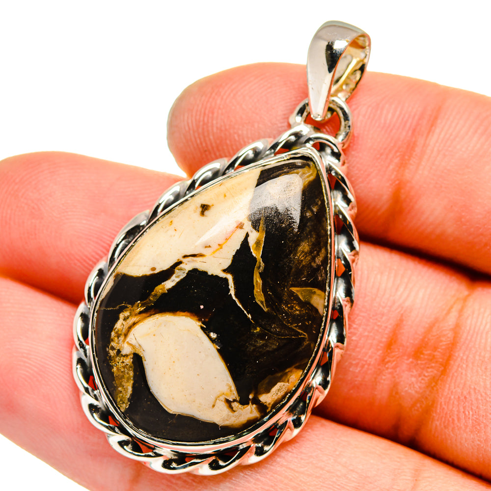 Peanut Wood Jasper Pendants handcrafted by Ana Silver Co - PD13049