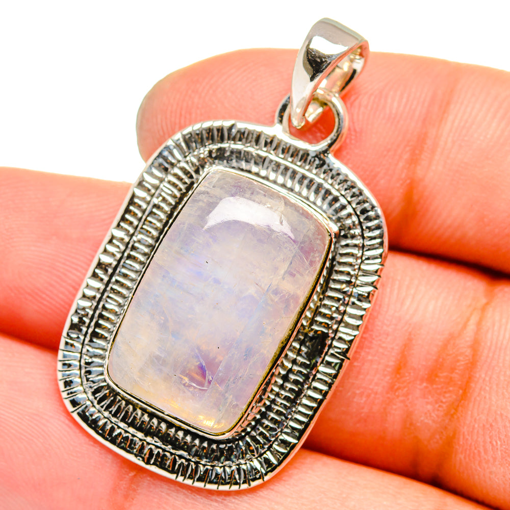Rainbow Moonstone Pendants handcrafted by Ana Silver Co - PD13050