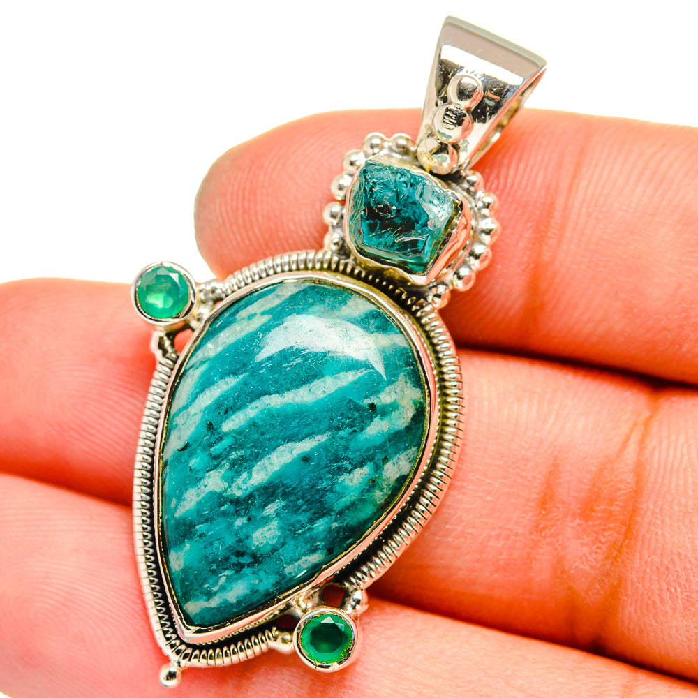Amazonite Pendants handcrafted by Ana Silver Co - PD13057