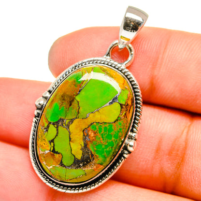 Green Copper Composite Turquoise Pendants handcrafted by Ana Silver Co - PD13058