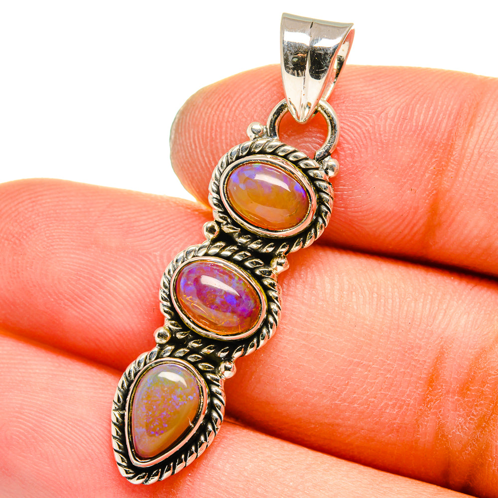 Ethiopian Opal Pendants handcrafted by Ana Silver Co - PD13063