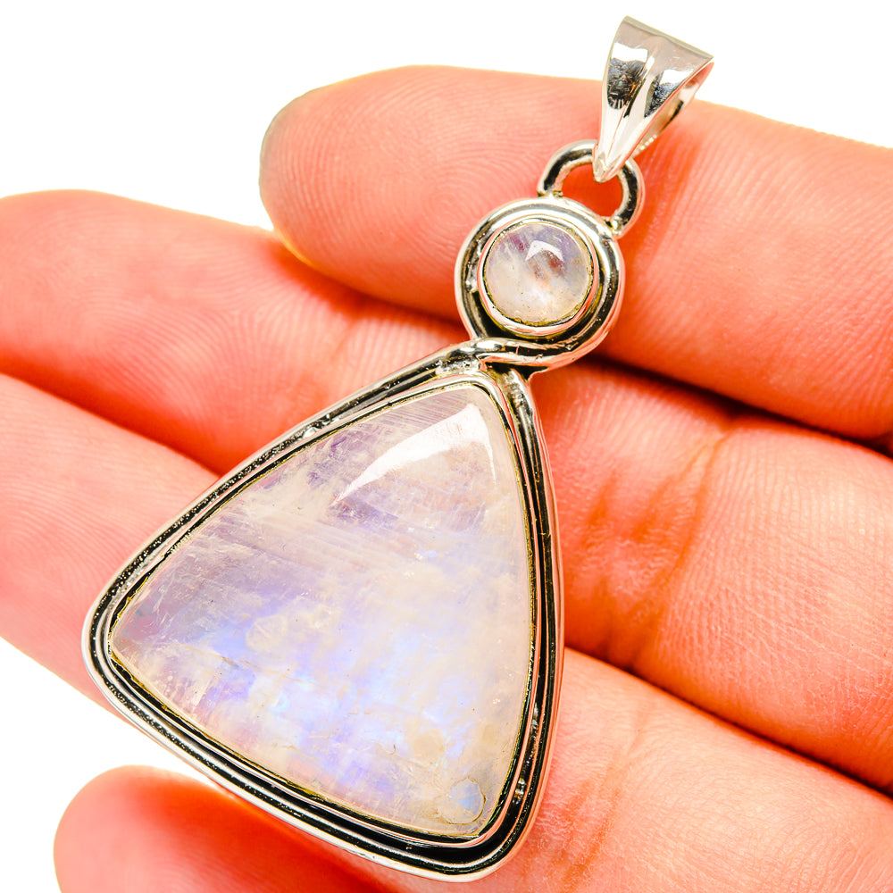 Rainbow Moonstone Pendants handcrafted by Ana Silver Co - PD13067