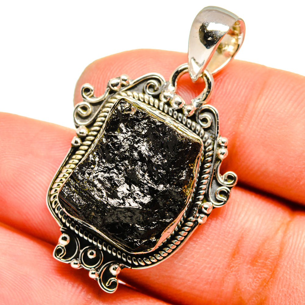 Black Tourmaline Pendants handcrafted by Ana Silver Co - PD13076
