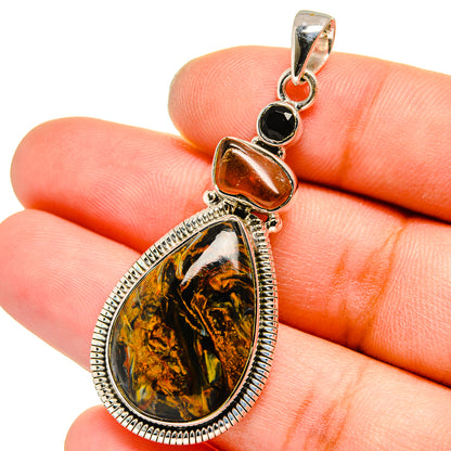 Pietersite Pendants handcrafted by Ana Silver Co - PD13084