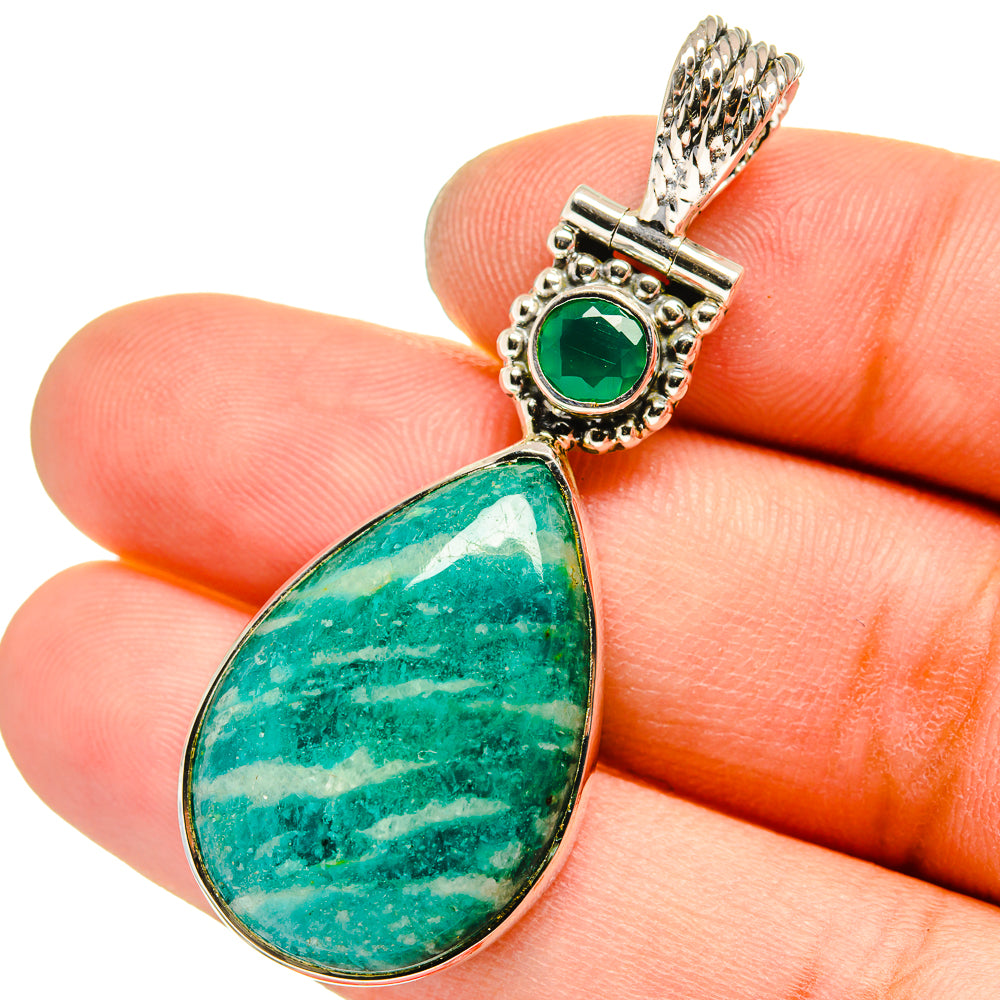 Amazonite Pendants handcrafted by Ana Silver Co - PD13095