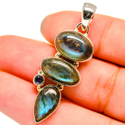 Labradorite Pendants handcrafted by Ana Silver Co - PD13096