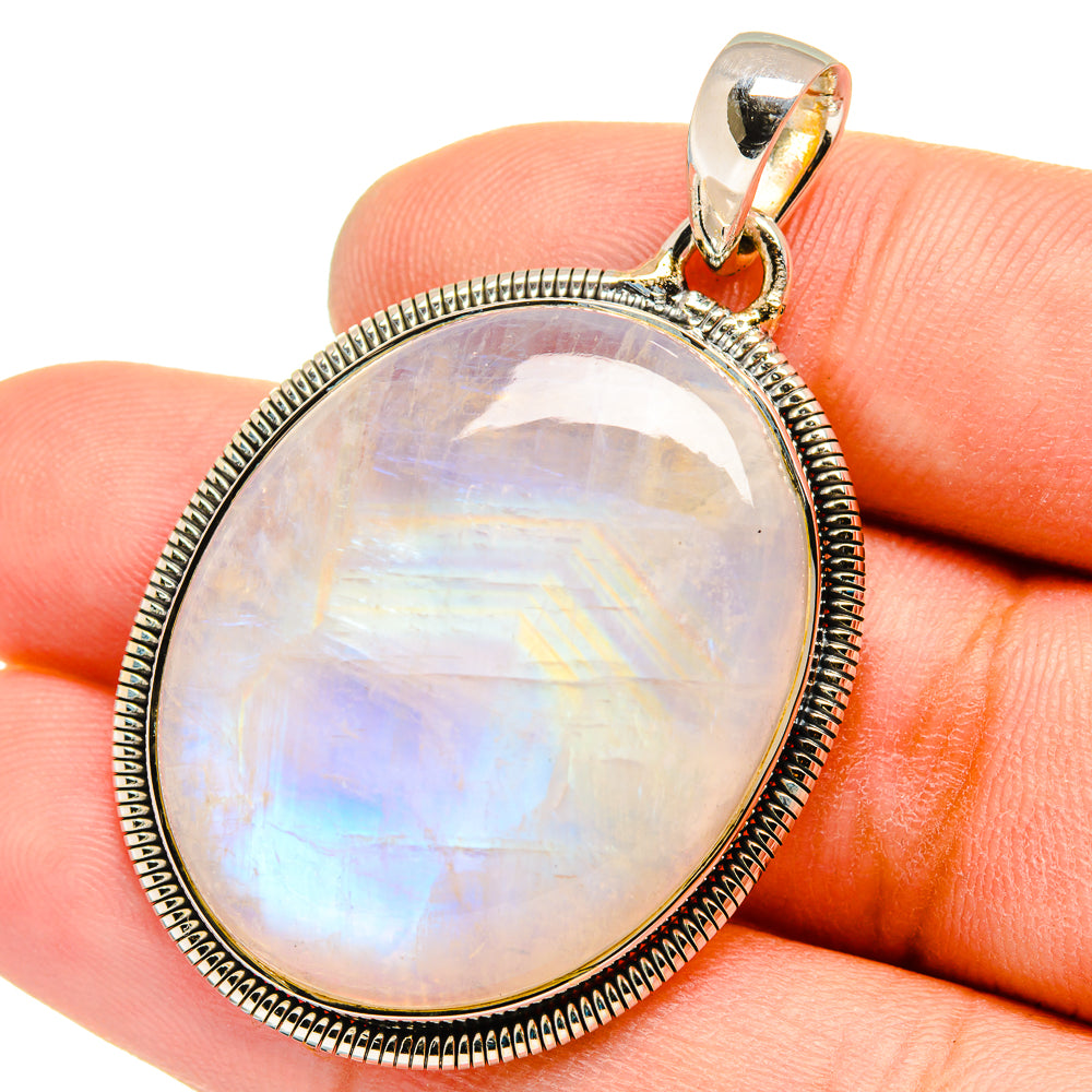 Rainbow Moonstone Pendants handcrafted by Ana Silver Co - PD13099