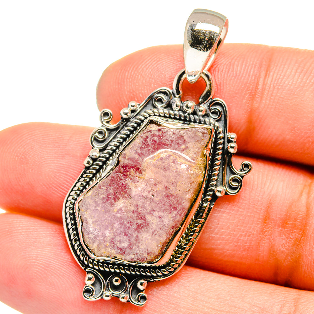 Rose Quartz Pendants handcrafted by Ana Silver Co - PD13102