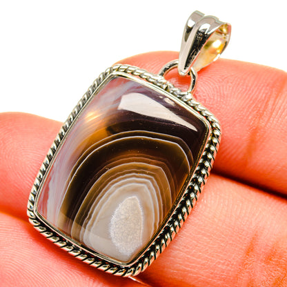 Botswana Agate Pendants handcrafted by Ana Silver Co - PD13104
