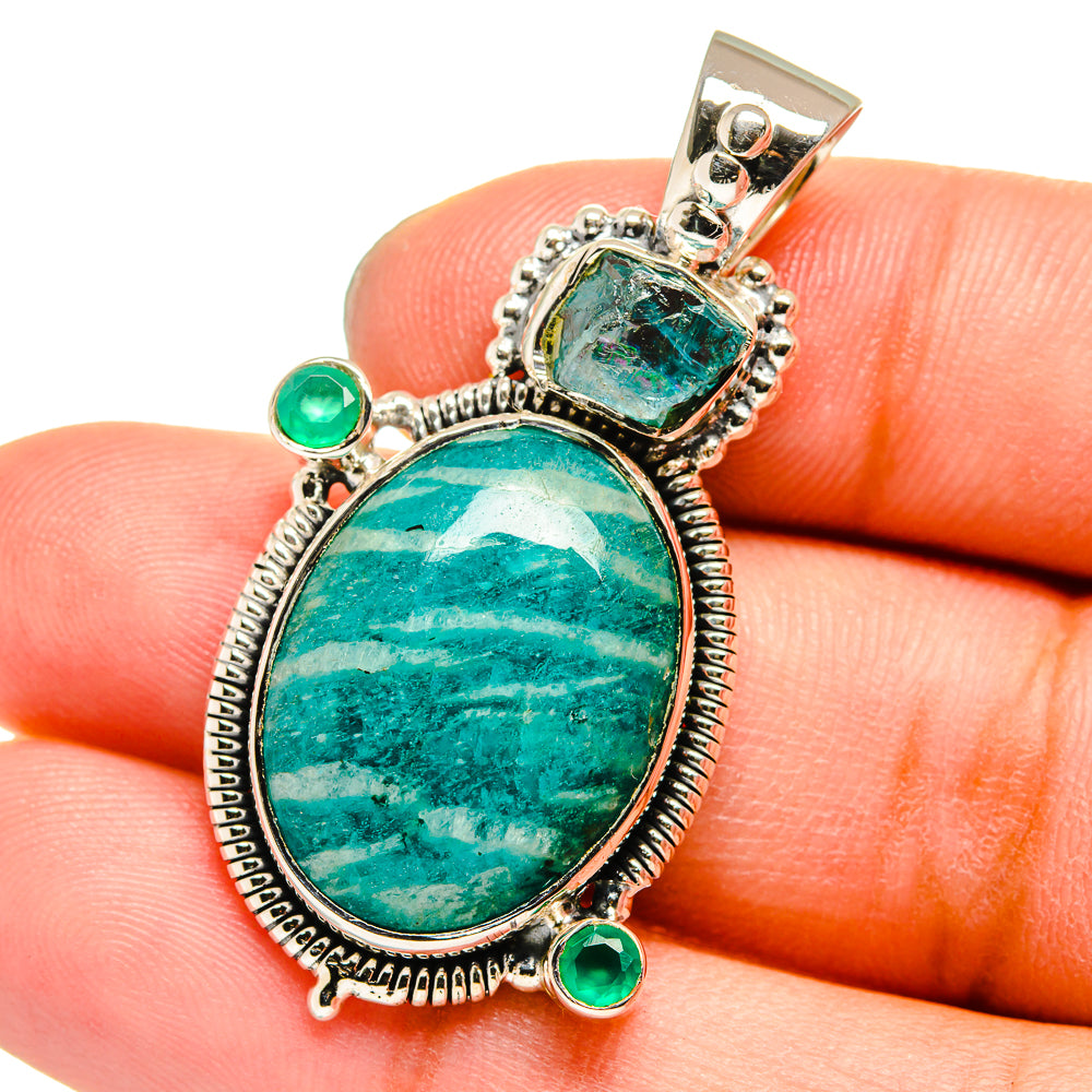 Amazonite Pendants handcrafted by Ana Silver Co - PD13106
