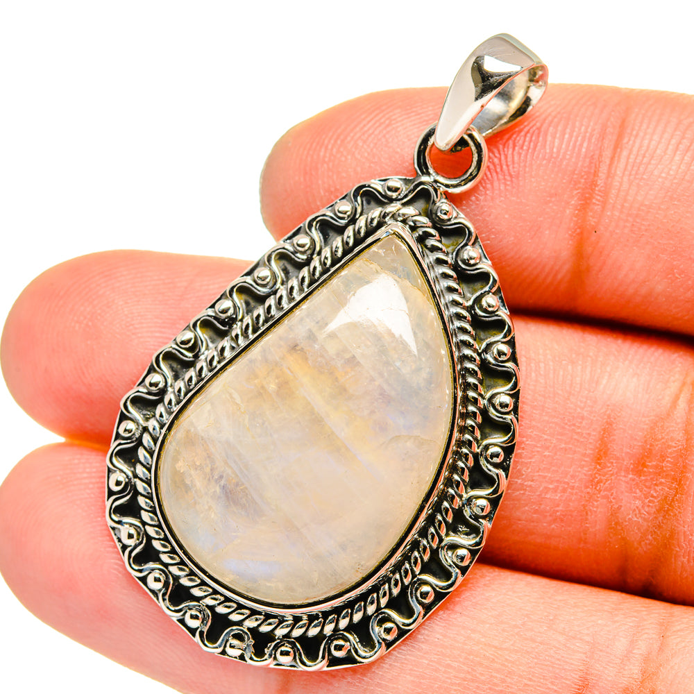 Rainbow Moonstone Pendants handcrafted by Ana Silver Co - PD13109