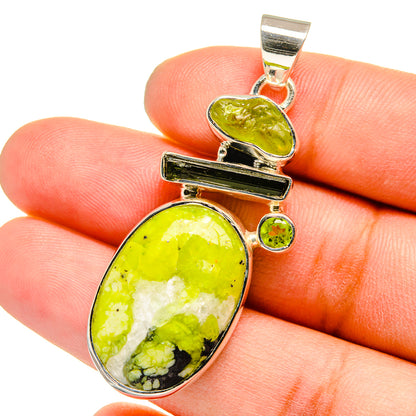 African Green Opal Pendants handcrafted by Ana Silver Co - PD13112