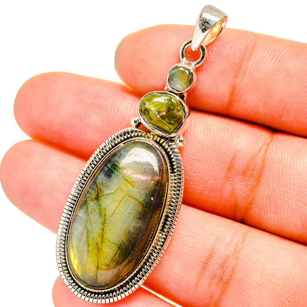 Labradorite Pendants handcrafted by Ana Silver Co - PD13118