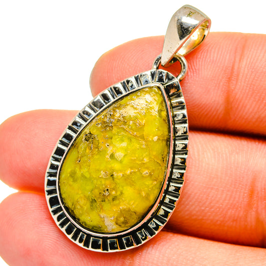 African Green Opal Pendants handcrafted by Ana Silver Co - PD13128