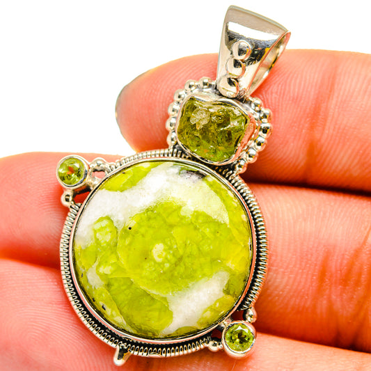 African Green Opal Pendants handcrafted by Ana Silver Co - PD13129