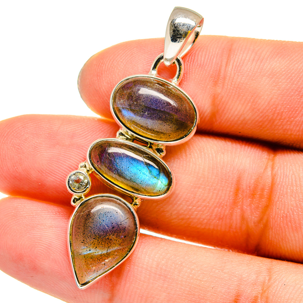 Labradorite Pendants handcrafted by Ana Silver Co - PD13130