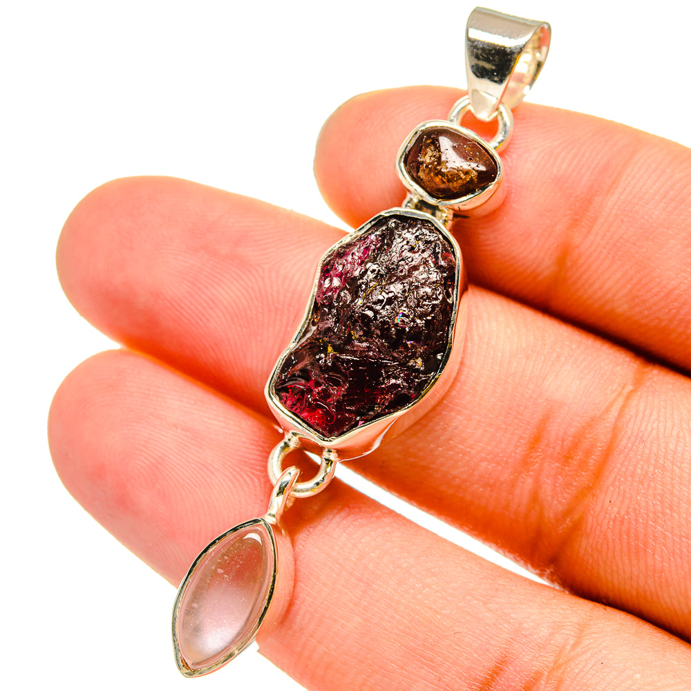 Pink Tourmaline Pendants handcrafted by Ana Silver Co - PD13135