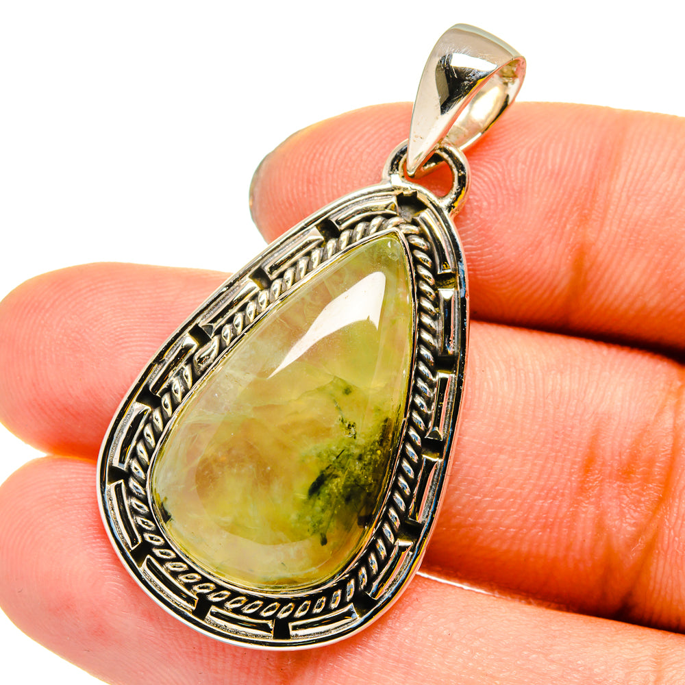Prehnite Pendants handcrafted by Ana Silver Co - PD13136