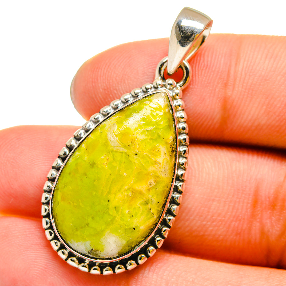 African Green Opal Pendants handcrafted by Ana Silver Co - PD13139