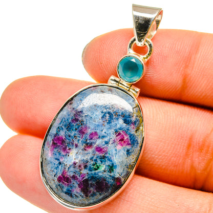 Ruby Fuchsite Pendants handcrafted by Ana Silver Co - PD13151