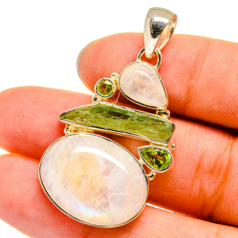 Rainbow Moonstone Pendants handcrafted by Ana Silver Co - PD13160