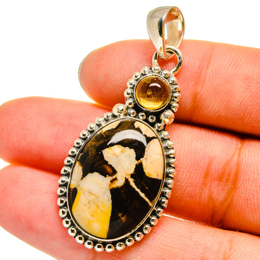 Peanut Wood Jasper Pendants handcrafted by Ana Silver Co - PD13161