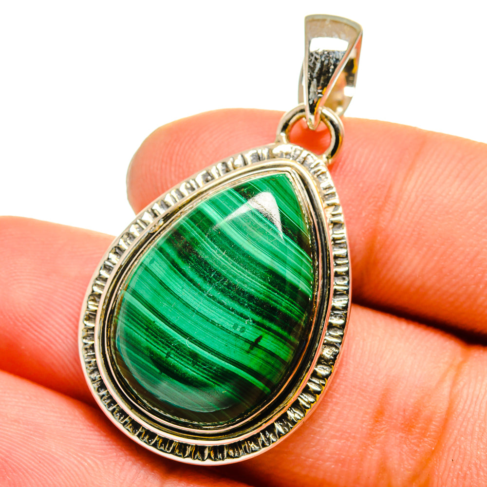 Malachite Pendants handcrafted by Ana Silver Co - PD13163