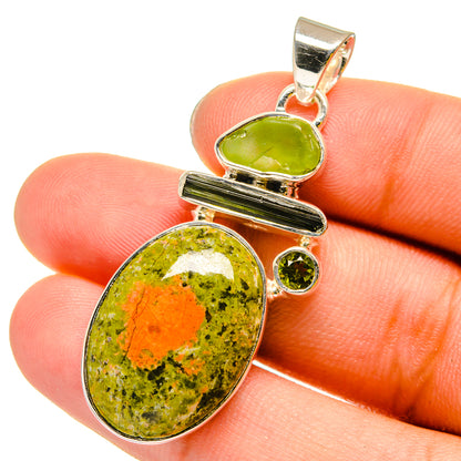 Unakite Pendants handcrafted by Ana Silver Co - PD13164