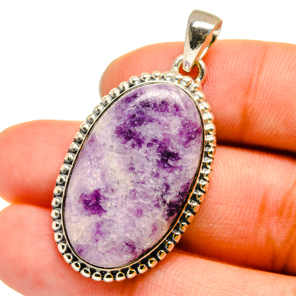 Lepidolite Pendants handcrafted by Ana Silver Co - PD13166