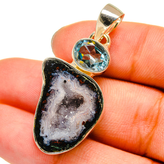 Coconut Geode Slice Pendants handcrafted by Ana Silver Co - PD13170