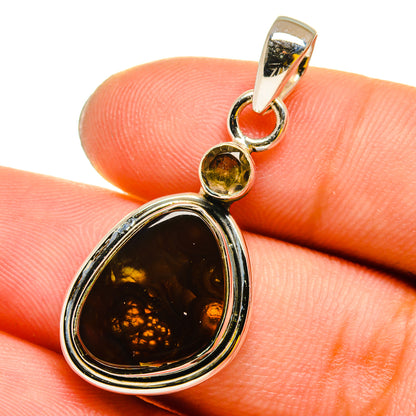 Mexican Fire Agate Pendants handcrafted by Ana Silver Co - PD13172
