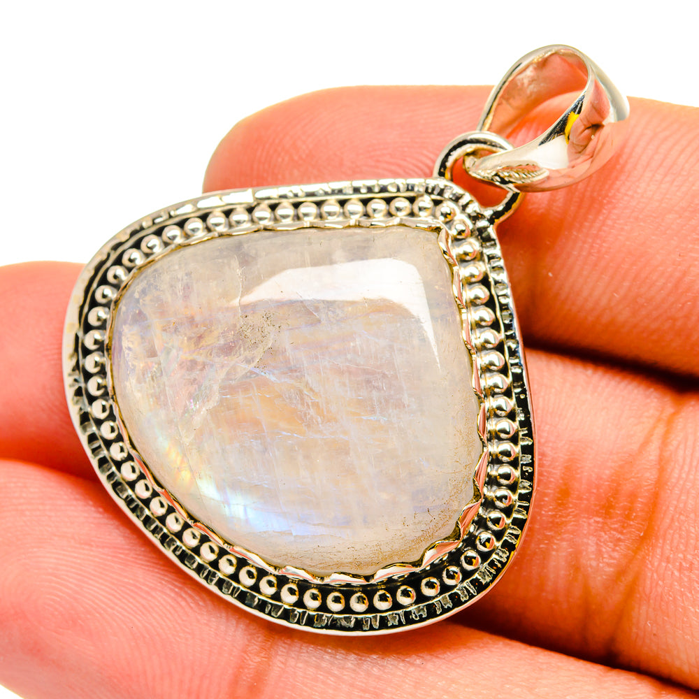 Rainbow Moonstone Pendants handcrafted by Ana Silver Co - PD13175